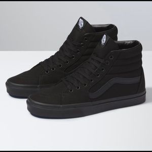 All black hightop vans. Brand new